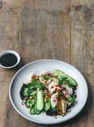 White Cooked Chicken with a Soy and Sichuan Dressing