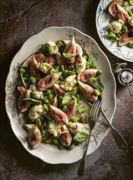 Jane and Jimmy Barnes’ Broad Bean, Fig, Stracciatella and Basil Salad