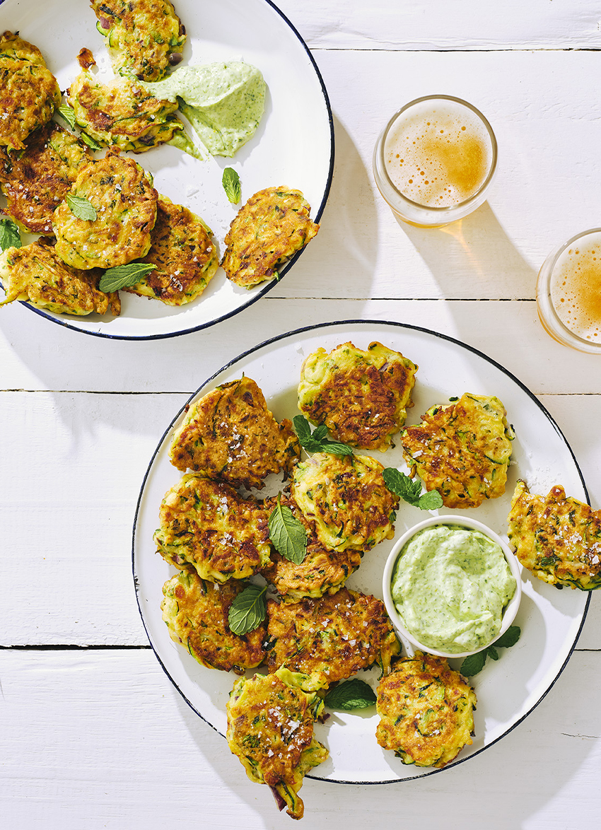 Zucchini and Haloumi Fritters