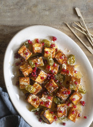 Haloumi Bites with Jalapeño and Sesame Honey