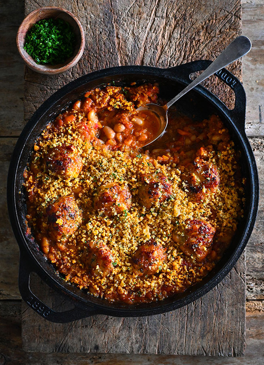 Cassoulet-style Smoky Bacon Meatballs