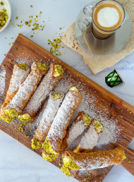 Polly Markus’ Zesty Ricotta and Pistachio Cannoli, inspired by Nespresso’s newest Ispirazione Italiana coffee – Milano Intenso