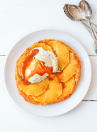 Pineapple Tarte Tatin with Rum Caramel Sauce