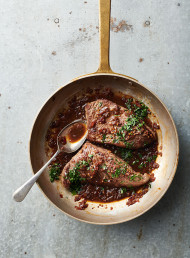 Venison Steaks with Whiskey and Mustard Pan Sauce