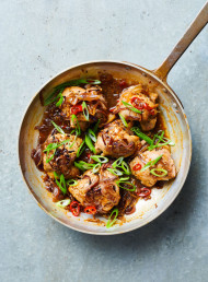 Sticky Caramel, Black Pepper and Ginger Chicken