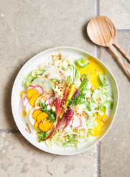 Raw Vegetable Salad with Stracciatella