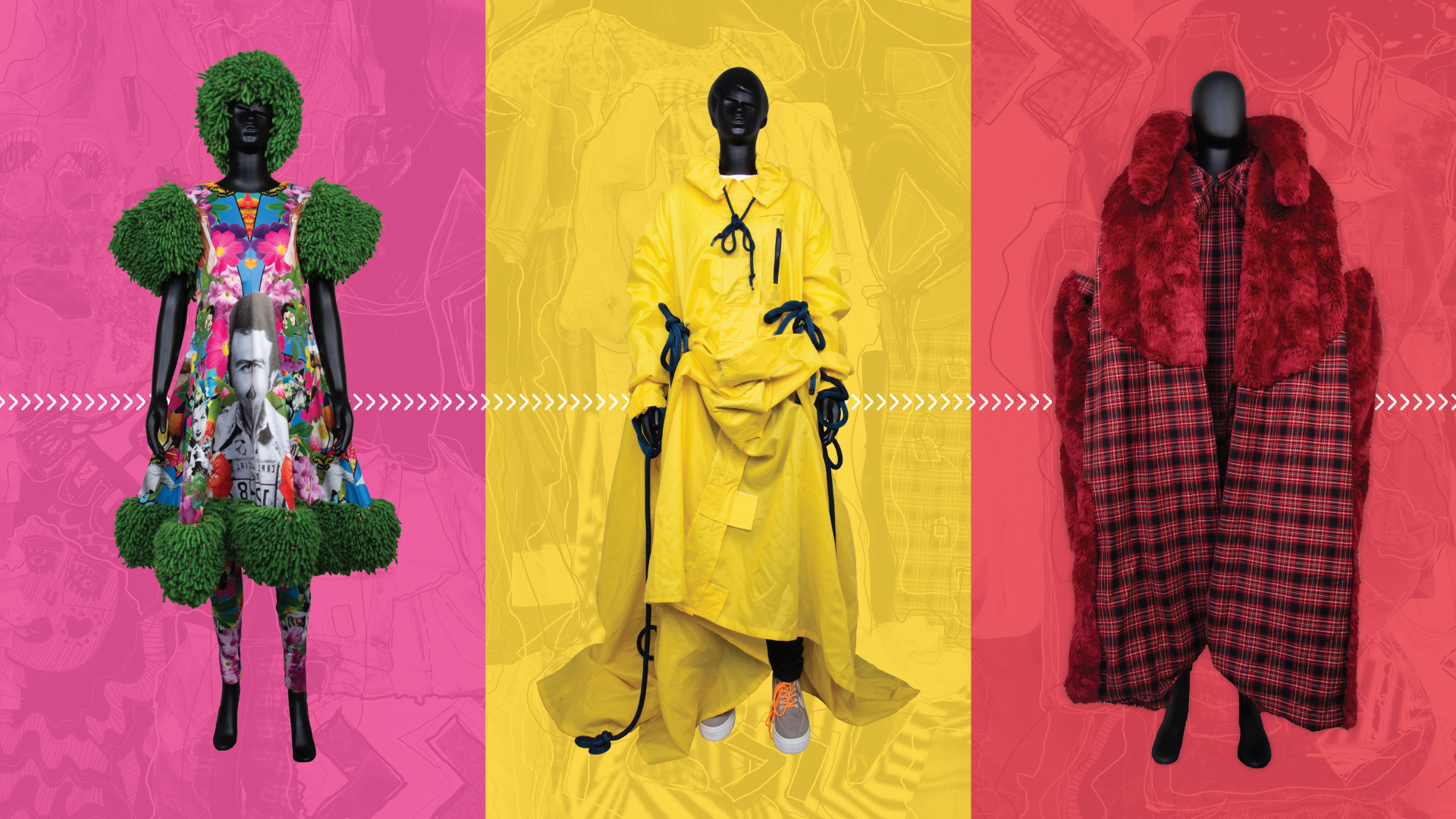 Colourful designs from the Otago museum fashion forward exhibition