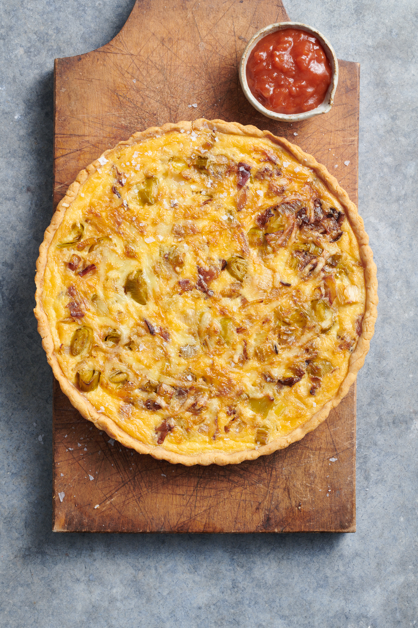 leek and gruyere and pancetta tart