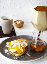 Ricotta and Orange Hotcakes with Spice-Infused Honey
