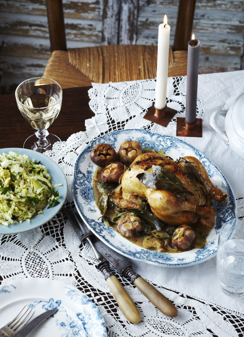 Pear Cider and Thyme Braised Chicken