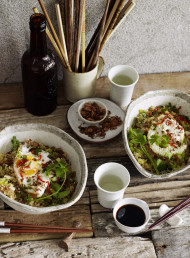 Spicy Fried Grains with Eggs and Soy