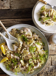 Freekeh, Smoked Chicken and Artichoke Salad