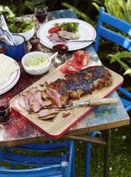 Butterflied Lamb with Mint Guacamole