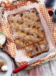 Fresh Apricot and Nectarine Slab Cake