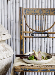 Rack of Lamb, Mint Barnaise and Braised Peas and Lettuce