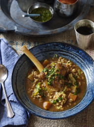 Moroccan Lamb Shank and Barley Soup