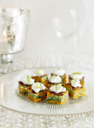 Sweet Potato and Spinach Tortilla with Feta Yoghurt