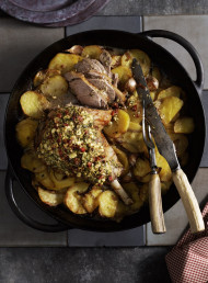 Stuffed Leg of Lamb with Feta, Basil and Sundried Tomatoes