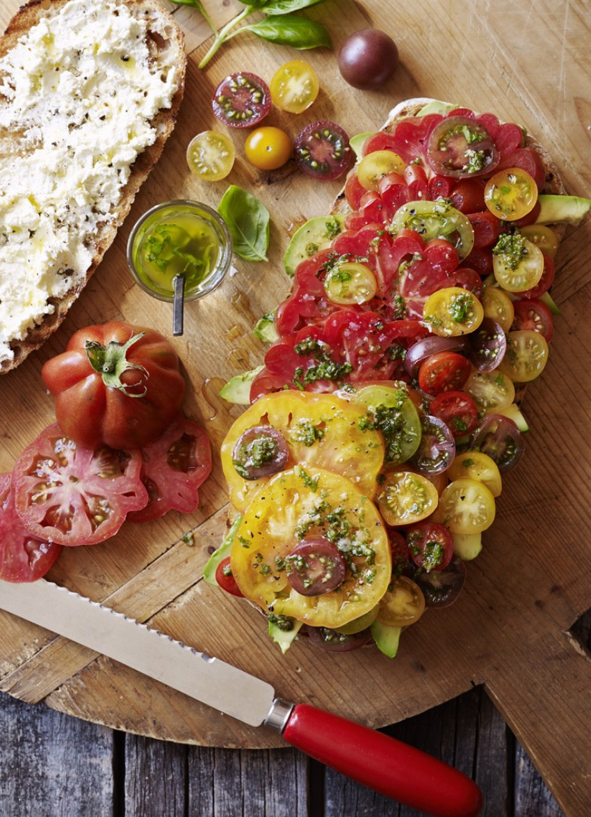 Avocado, Tomatoes and Grilled Ciabatta