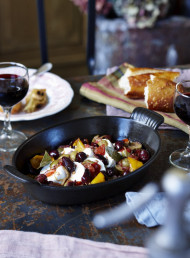 Warm Olives with Goats Cheese 