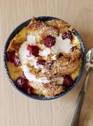 Raspberry and Custard Croissant Puddings 