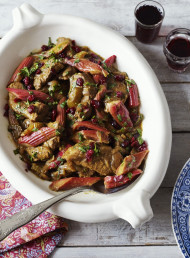 Middle Eastern Spiced Lamb and Rhubarb