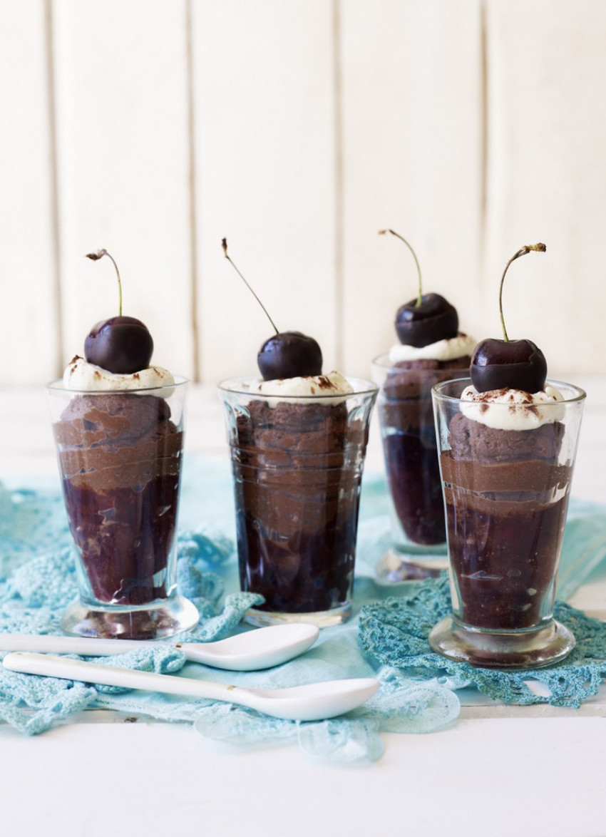 Cherries and Chocolate Mousse