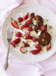 Spiced Sugar Palmiers with Lemon Ricotta and Berries