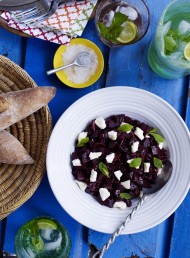 Spiced Red Onion and Beetroot Salsa with Feta and Mint
