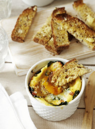 Smoked Fish, Silverbeet and Egg Gratin 