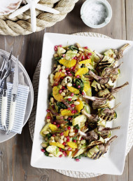 Chickpea, Fennel and Artichoke Salad with Lemon and Date Dressing