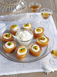 Lime, Riesling and Passionfruit Curd Cakes 