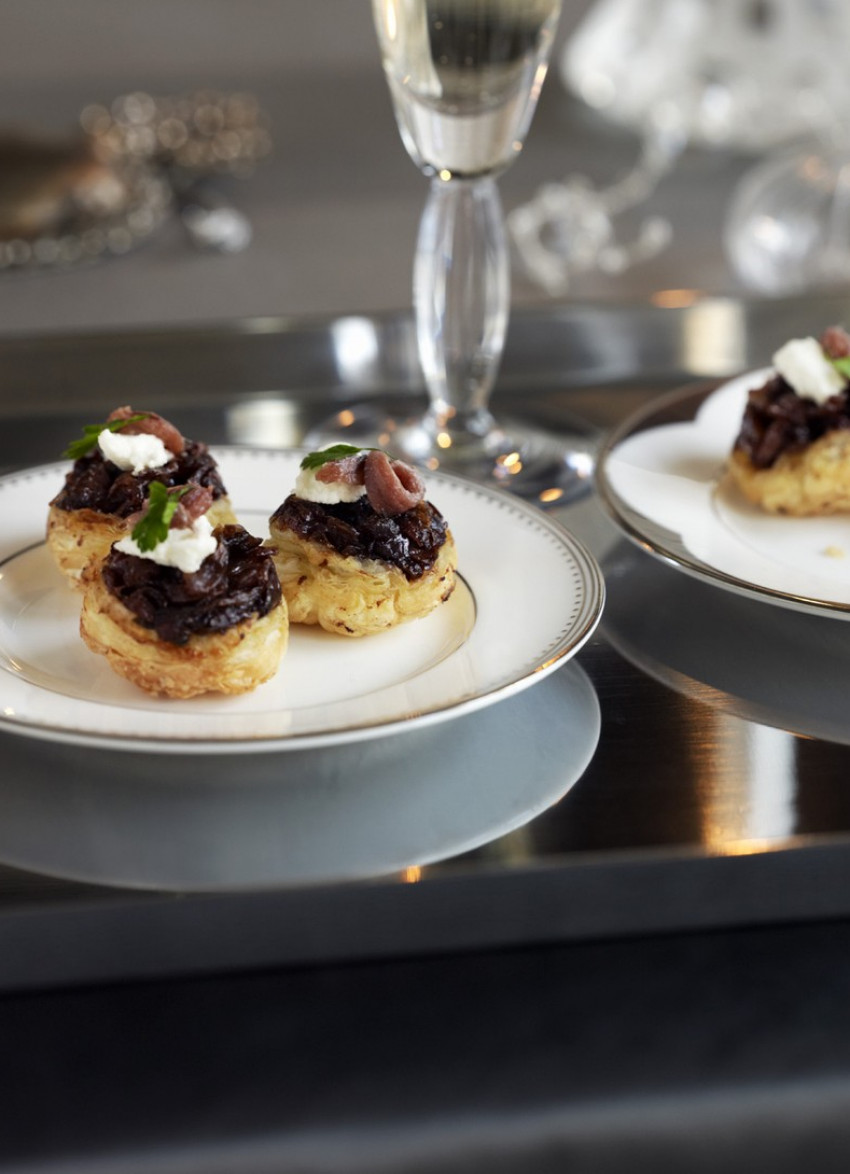 Caramelised Onion, Anchovy and Goats Cheese Tartlets