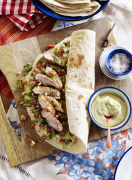 Chicken Shawarma with Whipped Feta, Lemon and Avocado