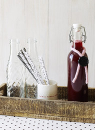 Raspberry, Rhubarb and Hibiscus Cordial 