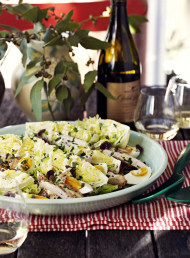 Chicken with Verjuice Aioli, Iceberg Lettuce, Eggs, Capers and Olives