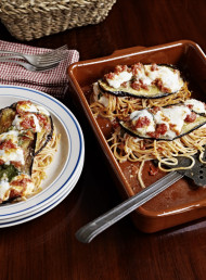 Baked Spaghetti with Eggplant and Bocconcini Involtini