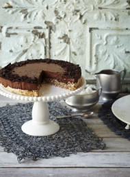 Chocolate and Coffee Macaroon Tart