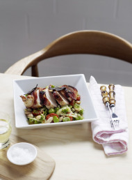 Chicken Supremes with Beans and Lemon