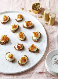 Warm Bocconcini, Fennel and Lemon Crostini