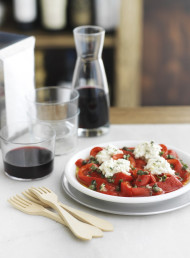 Roasted Red Capsicums with Soft Cheese and Rosemary