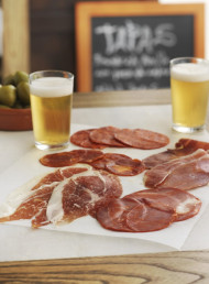Selection of Cured Spanish Meats and Sausage