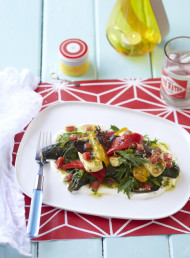 Barbecued Vegetables and Haloumi Salad