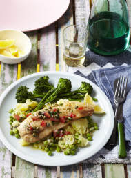 Market Fish with Crushed Potatoes, Peas and Mint 