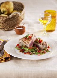 Seared Tuna with Ceviche Dressing