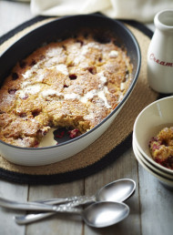 Raspberry, Coconut and Orange Pudding