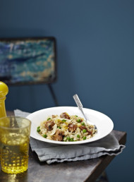 Chicken, White Wine and Pea Risotto