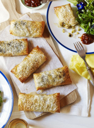 Kumara and Feta Filo Parcels