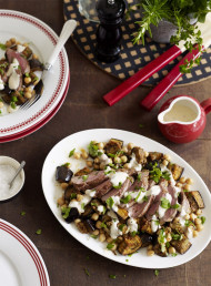 Spicy Eggplant, Chickpea and Lamb Salad 