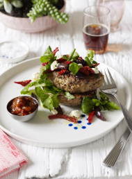 Moroccan Lamb Burgers on Roasted Potato Buns 